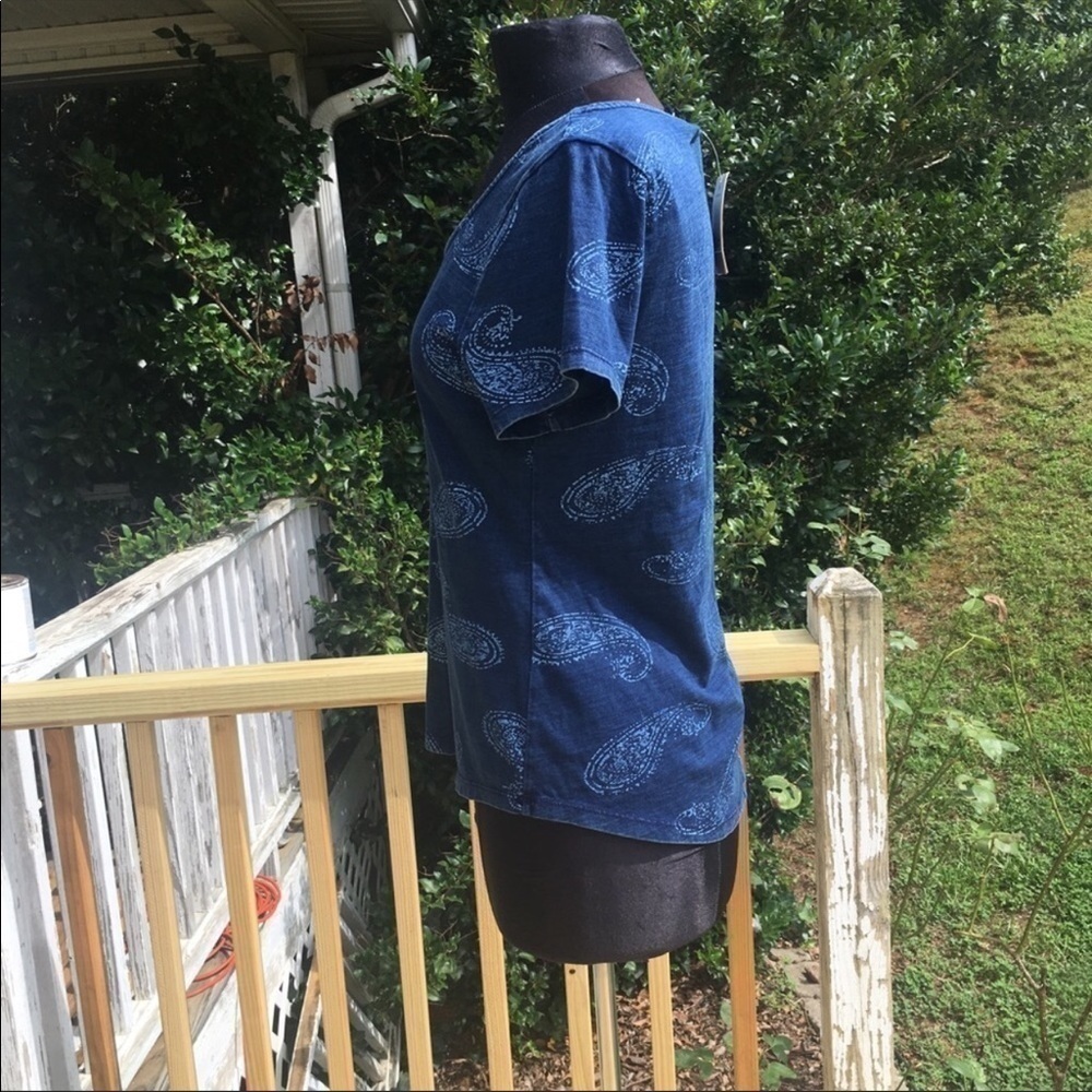 Lucky 🍀 Brand Navy with paisley print top - Picture 3 of 7